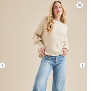 Altar’d State Oversized Cream Sweater Size Medium
